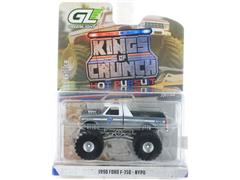 GREENLIGHT #49170-E-SP1 - NYPD - 1990 Ford F-350 Monster Truck in Raw Body Grey Kings of Crunch - Special Edition Hot Pursuit Crossover
