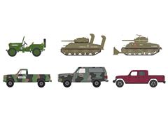 61020-CASE - Greenlight Diecast Battalion 64 Series 2 6 Piece Set