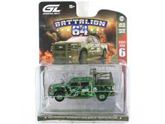 GREENLIGHT #61060-F-SP - 2021 Chevrolet Silverado LT Trail Boss Z71 in Green Chrome - Mexican Military