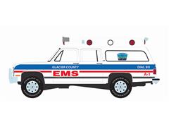Greenlight Diecast Glacier County EMS 1991 Chevrolet Suburban Ambulance
