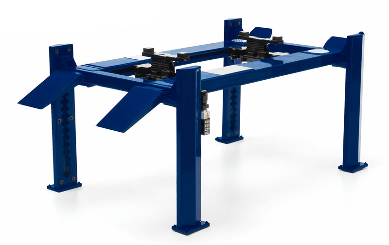 Manual Four-Post Lift in Blue - 12884