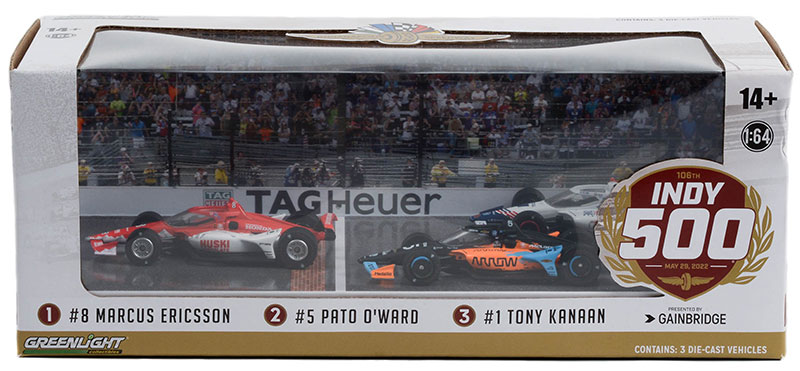 2022 Indianapolis 500 Podium 3 Car Set - NTT IndyCar Series - 11545
