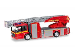 092777 - Herpa Model Fire Department Mercedes Benz Econic Metz Ladder