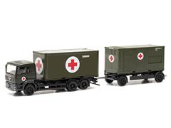 747042 - Herpa Model German Red Cross MAN TGA Container Tandem