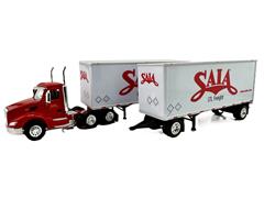 HO LOGISTICS #HL-147 - Saia - 28 Dry Trailer Combo with Dolly in White - Trailer Only Cab Not Included