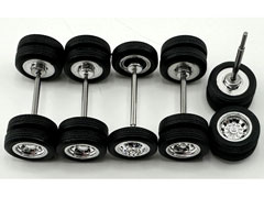 HO LOGISTICS #HL-18855 - Wheel Set - 1 5mm Axles with 12mm Tires