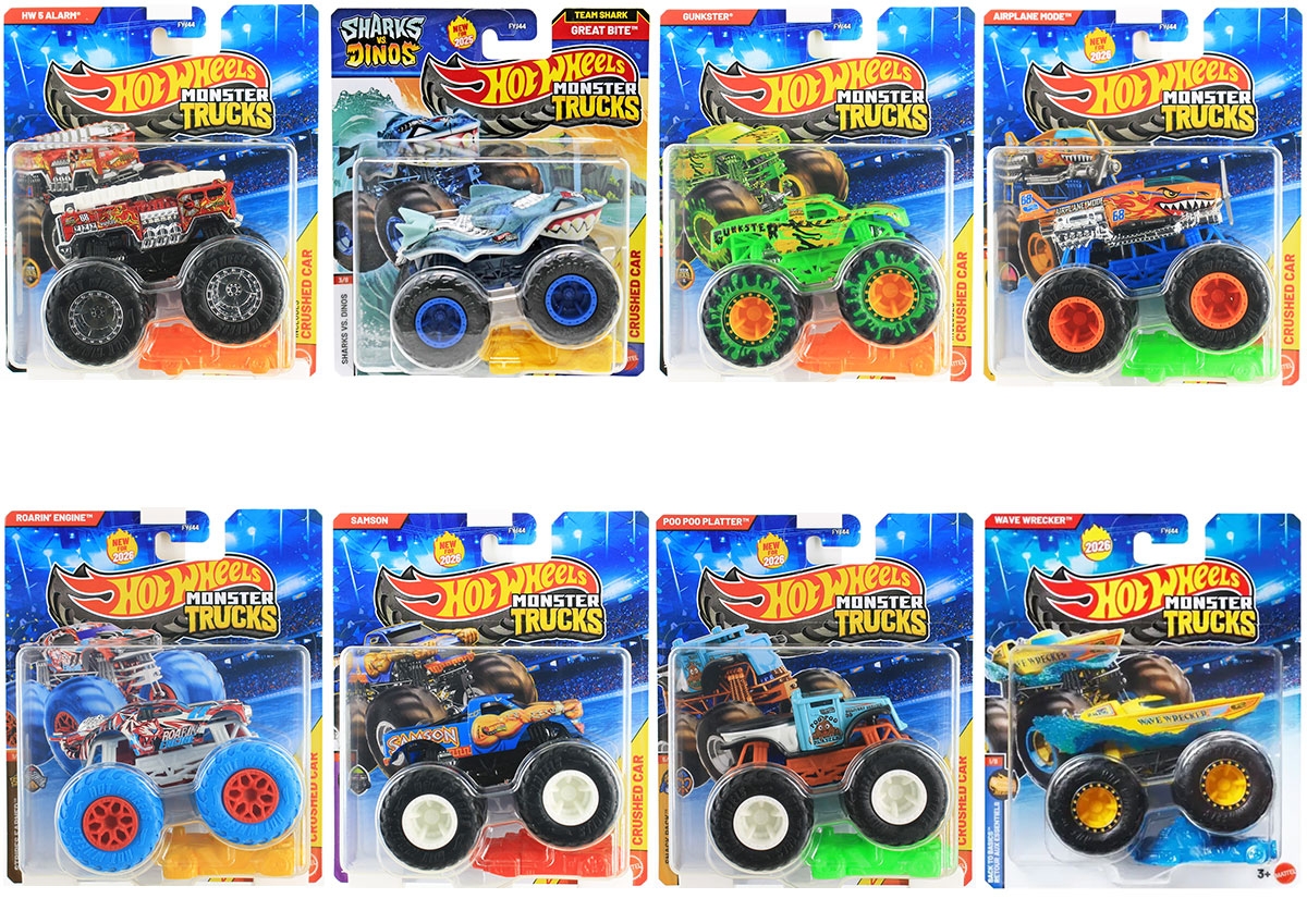 Hot Wheels Monster Trucks - 8-Piece Set in a Non-Returnable
