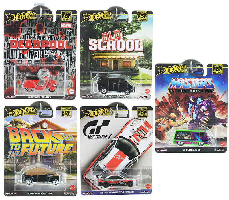 Hot Wheels Pop Culture Premium - 5-Piece SET - HXD63-956J-SET