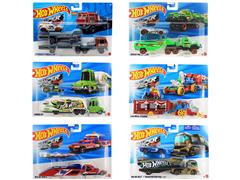HOT WHEELS #BDW51-977G-CASE - Super Rigs Series Assortment - 6-Piece Set in a Non-Returnable Factory-Sealed Case