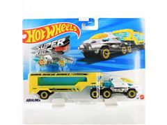 HOT WHEELS #BDW51-JKN73 - Aqualiner in Yellow Blue White and Silver