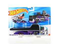 HOT WHEELS #BDW51-JKN74 - Two-Lane Ramptop in Black Purple Blue and Pink