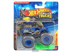HOT WHEELS #FYJ44-JHY67 - Silver Back Attack - Stripes Earned - Hot Wheels Monster Trucks
