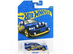 HOT WHEELS #HDH54-JKX90 - Ford Escort Rally Car in Blue and Gold