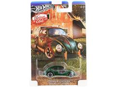 HOT WHEELS #HRT81-JKY35 - Volkswagen Classic Bug in Rusted Green - Barn Find