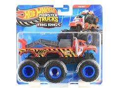 HOT WHEELS #HWN86-HWN90 - The 909 - Big Rig Monster Truck in Red Blue Black and Gray