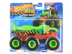 HOT WHEELS #HWN86-JCH44 - Mega-Wrex - Big Rig Monster Truck in Green Orange and Yellow