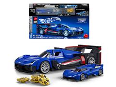 HOT WHEELS #JFR89-DOM02 - Cadillac Project GTP Hypercar Building Kit - Mattel Brick Shop - Hot Wheels Speed Series