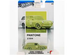 HOT WHEELS #JKY47-JKY60 - Custom 1969 Volkswagen Squareback in Green-Yellow - Pantone 2304