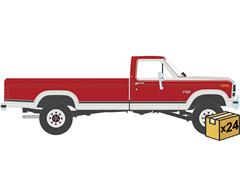 IXO AMERICA #IA64028-MSTR - 1984 Ford F-250 XLT Lariat Long Bed Styleside 4x4 in Victoria Tu-Tone Bright Canyon Red and Wimbledon White