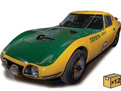 IXO AMERICA #U64RDC006-JC-CASE - 1966 Toyota 2000GT in Yellow - Yatabe Speed Trials