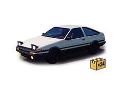 IXO AMERICA #U64RDC015-JC-MSTR - 1983 Toyota Sprinter Trueno AE86 in Black and White