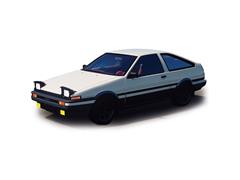 IXO AMERICA #U64RDC015-JC - 1983 Toyota Sprinter Trueno AE86 in Black and White