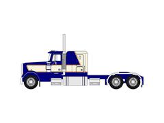 IXO AMERICA #U64TR052 - 1998 Freightliner Classic in Blue Cream and Peach - Cab Only