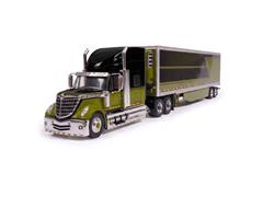 IXO AMERICA #U64TRTR017M - 2010 International Lonestar with Refrigerated Trailer in Green and Black