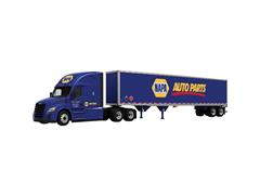IXO AMERICA #U64TRTR021M - NAPA Auto Parts - 2018 Freightliner Cascadia with Box Trailer in Blue