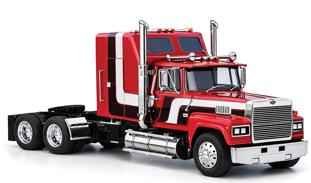 当時物 トランスフォーマー トラック ミニカー レトロ　難あり 1978 Ford LTL-9000 Sleeper in Red with Black and White Designs