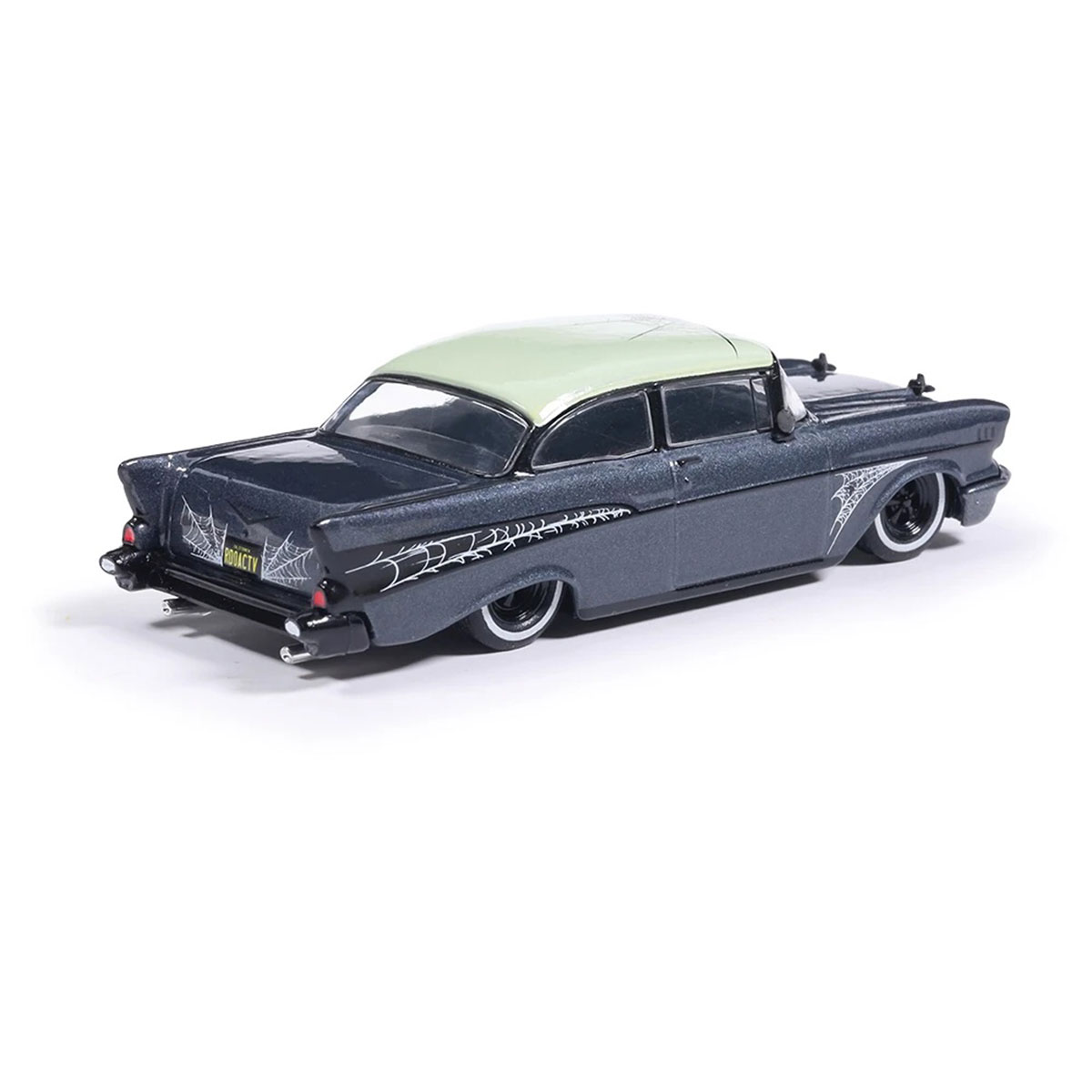 1957 Chevrolet Bel Air Lowrider in Dark Grey with Spiderweb
