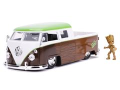 Jada Toys 1963 Volkswagen Bus Pickup and Groot Figure