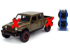 JADA TOYS #32307-X - 2020 Jeep Gladiator in Dark Olive Green with Extra Wheels - Just Trucks