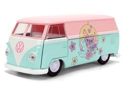 JADA TOYS #36358 - 1961 Volkswagen Bus in Angel Theme Deco in Light Pink Teal and White - Disneys Stitch