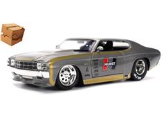 JADA TOYS #36588-BOX - Hurst - 1971 Chevrolet Chevelle SS in Gray and Gold