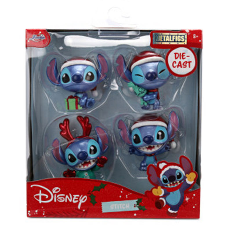 Disneys Stitch Holiday Figure 4-Pack Set - METALFIGS - 36697