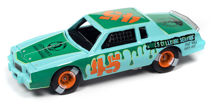 1982 Pontiac Grand Prix Stock Car in Light Blue with Green
