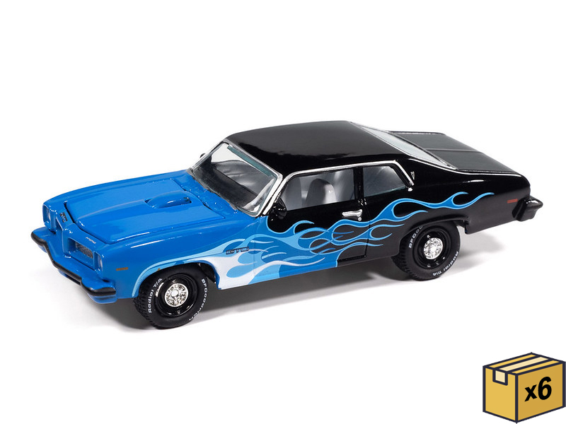 1974 Pontiac GTO in Black with Blue Flames - 6 pieces in a Non