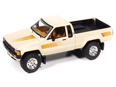 1985 Toyota SR5 Pickup Truck in Ivory White with Brown Stripes