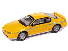 JOHNNY LIGHTNING #JLCT020-5 - 2002 Chevy Monte Carlo Pace Edition in Competition Yellow with Silver Designs
