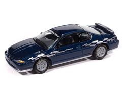 JOHNNY LIGHTNING #JLCT020-6 - 2003 Chevy Monte Carlo Pace Edition in Superior Blue with Silver Designs