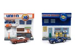 JLDR007-SET - Johnny Lightning Service Station Dioramas 2019 Release 1 2