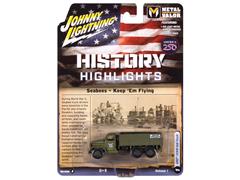 JOHNNY LIGHTNING #JLML014-B-1 - Seebees at Henderson Airfeild Guadalcanal - WWII GMC CCKW 6x6 Truck in Olive Drab