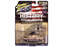 JOHNNY LIGHTNING #JLML014-B-2 - Whispering Death on Fright Night - M1A1 Abrams Tank in Dirty Desert Tan