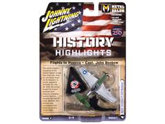 JOHNNY LIGHTNING #JLML014-B-4 - Capt Benbow - WWII North American Aviation p-51D Mustang in Silver with Green Tail