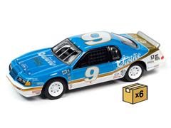 JLSP252-B-CASE - Johnny Lightning 1986 Ford Thunderbird Stock Car Blue