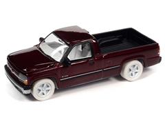 JOHNNY LIGHTNING #JLSP281-B-SP - 2002 Chevrolet Silverado Pickup Truck in Dark Red Metallic