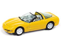 JOHNNY LIGHTNING #JLSP387-A-SP - 2003 Chevrolet Corvette 50th Anniversary Edition in Millenium Yellow with WhiteChassis and Rims