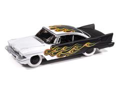 1958 Plymouth Fury Kustomized in White Lightning Decoration with Yellow and Black Flames #JLSP416-B-SP