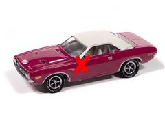JOHNNY LIGHTNING #JLSP417-A-X - 1971 Dodge Challenger R/T in Panther Pink with White Top